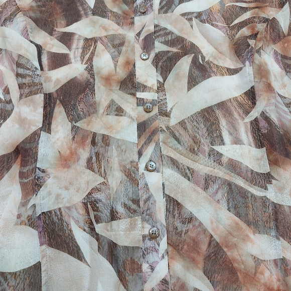 COLDWATER Creek Cotton Sheer Blouse, 2X (20W- 22W) - Picture 3 of 11